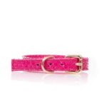 Luxe Riccamente Hondenriem met halsband, Python leer, Chihuahua roze