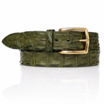 Exclusieve Riccamente Croco riem, Gouden gesp, Matcha Groen
