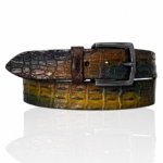 Special Edition Handpaint Croco riem, Gunmetal Gesp, Sicilian Bruin, Cognac, Blauw
