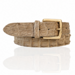 Premium Riccamente Croco riem, Gouden Gesp, Barolo Beige Creme