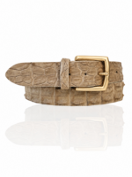 Premium Riccamente Croco riem, Gouden Gesp, Barolo Beige Creme