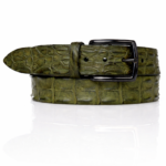 Exclusieve Riccamente Croco riem, Gunmetal gesp, Matcha Groen