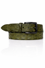 Exclusieve Riccamente Croco riem, Gunmetal gesp, Matcha Groen