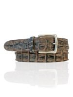 Special Riccamente Croco riem, Caprese Beige, Blauw