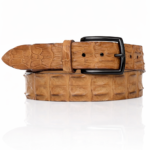 Exclusieve Riccamente Croco riem, Gunmetal gesp, Panamera Cognac