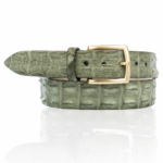 Ambachtelijke Riccamente Croco riem, Gouden gesp, Bonsai Groen
