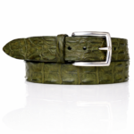 Exclusieve Riccamente Croco riem, Zilveren Gesp, Matcha Groen