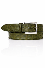 Exclusieve Riccamente Croco riem, Zilveren Gesp, Matcha Groen