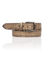 Luxe Riccamente Croco riem, Gunmetal Gesp, Cappuccino Taupe